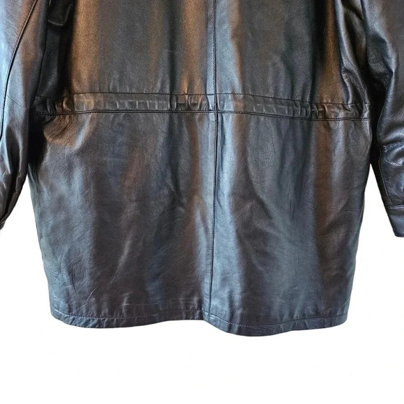 Laurence Roy Vintage 100% Lambskin Leather Moto  Biker Boho Jacket Black Size M. - Picture 7 of 16